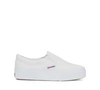 SUPERGA - Sneakers, Donna, Bianco, Cotone, Casual, 2740 Platform Slipon, Taglia: 37