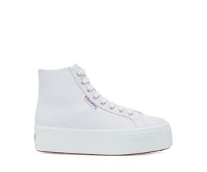 SUPERGA - Sneakers,Donna,Bianco,Casual,Modello 2708 Hi Top Nappa,Numero: 39