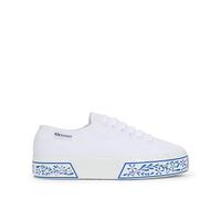 SUPERGA - Sneakers, Donna, Bianco, Cotone, Casual, 3740 Platform Ceramic Print Leggera, Taglia: 37.5
