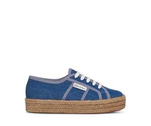 SUPERGA - Sneakers,Donna,Blu,Sportive,Modello 2730 Rope Reverse Denim,Numero: 38