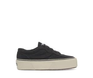 SUPERGA - Sneakers,Donna,Nero,da pallavolo,Modello 3041 REVOLLEY Platform Corduroy,Numero: 40