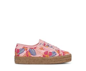 SUPERGA - Sneakers,Donna,Rosa,Sportive,Modello 2730 Rope Hibiscus Flower Print,Numero: 38