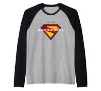 SuperGirl 2026 Full Color Shield Name in Center Maglia con Maniche Raglan