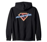 SuperGirl 2026 Neon Glow Shield Felpa con Cappuccio