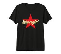 SuperGirl 2026 Script Logo Star Maglietta Premium