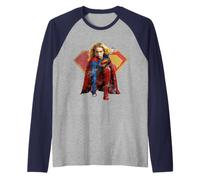 SuperGirl | Merch Ufficiale DC Comics | WBSGR03 Maglia con Maniche Raglan