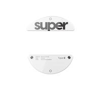 Superglide - Pattini per mouse in vetro, scorrimento controllabile e costante, bordo rotondo lucido, piedini super bilanciati per mouse da gioco con suola resistente per Pulsar X3 Series (tipo C