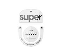 Superglide - Pattini per mouse in vetro, super scorrevole, bordo rotondo lucido, piedini per mouse da gioco super veloci con suola resistente per Logitech G Pro X Superlight2 (tipo S, bianco)