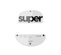 Superglide - Pattini per mouse in vetro, super scorrevole, bordo rotondo lucido, piedini per mouse da gioco super veloci con suola resistente per Pulsar ZywOo (tipo S, bianco)