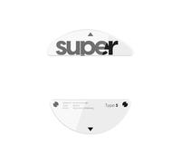 Superglide - Pattini per mouse in vetro, super scorrevoli, bordo rotondo lucido, piedini per mouse da gioco super veloci con suola resistente per Pulsar X3 serie LHD (tipo S, bianco)