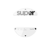 Superglide - Pattini per mouse in vetro, super scorrevoli, bordo rotondo lucido, piedini per mouse da gioco super veloci con suola resistente per Pulsar X3 Series (tipo S, bianco)