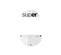 Superglide - Pattini per mouse in vetro, super scorrevoli, bordo rotondo lucido, piedini per mouse da gioco super veloci con suola resistente per Pulsar JV-X Pro Series (tipo S, bianco)