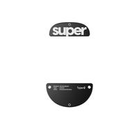 Superglide - Pattini per mouse in vetro, super scorrevoli, super veloci, con suola resistente, per Pulsar Buzz-X Pro Series (tipo S, nero)