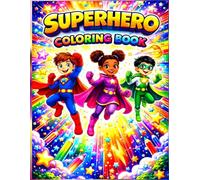 Superhero Coloring Book: 40 Easy Comic Style Art Pages for Boys and Girls