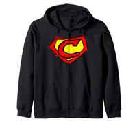 Superhero Letter on Chest C Cute Cartoon Version Felpa con Cappuccio