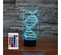 SUPERHONGJIHAO Luce notturna per bambini 3D DNA Led Lampada con telecomando 16 Cambiare colore regalo di compleanno di Natale per il bambino
