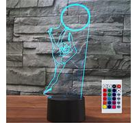 SUPERHONGJIHAO Luce notturna per bambini 3D Ginnastica Ragazze ha condotto la lampada con telecomando 16 colore che cambia regalo di compleanno di Natale per il bambino