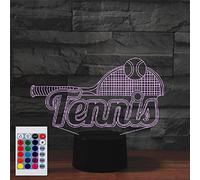 SUPERHONGJIHAO Luce notturna per bambini 3D giocare a tennis lampada a led con telecomando 16 colori che cambiano regalo di compleanno di Natale per il bambino