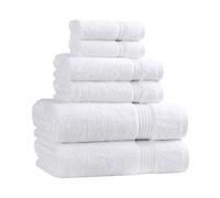 Superior Asciugamani NS, Cotone, Bianco, 6PC Set