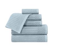 Superior Asciugamano, cotone, blu ardesia, set da 6 pezzi