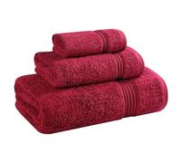 Superior Asciugamano, Cotone, Bordeaux, Set da 3 Pezzi