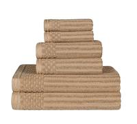 Superior Asciugamano, cotone, caffè, set da 6 pezzi