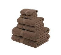 Superior Bagno Set di 6 Asciugamani in Cotone Egiziano, 900 Grammi, Colore: Cioccolato, 6PC Set