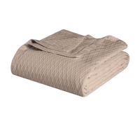 Superior Coperta in tessuto diamantato, 100% cotone per casa, divano, letto, coperta morbida e calda, Boho estetica, comoda, accogliente e carina, biancheria da letto decorativa, copriletto