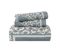 Superior Copriletto, Cotone, Lyr Blu Ceruleo, Regina