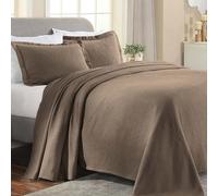 Superior copriletto Paise-tw-AQ Paisley Jacquard Matelasse copriletto 100% Cotone Premium, Aqua, Twin, Taupe, King