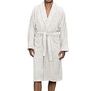 Superior Cotton Terry Bath Robe Accappatoio Unisex in Spugna di Cotone Egiziano, Piccolo, Bianco, 100% Pettinato a Fibra Lunga di Alta qualità, S