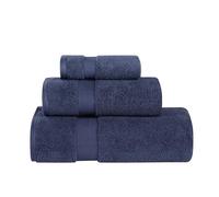 Superior Parent Collection-Set di 2 Teli da Bagno in 100% Cotone Zero Twist, Super Morbidi e assorbenti, Colore: Mezzanotte, Midnight, 3 Piece Towel Set