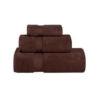 Superior Parent Collection-Set di 2 Teli da Bagno in 100% Cotone Zero Twist, Super Morbidi e assorbenti, Colore: caffè, Espresso, 3 Piece Towel Set