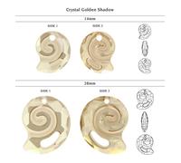 Superior PRIMERO 6731 Twist Shell Crystals pendenti parzialmente smerigliati