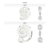 Superior PRIMERO 6731 Twist Shell Crystals pendenti parzialmente smerigliati