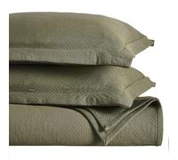 Superior Set copriletto in cotone da 3 pezzi, decorazione per la casa, copriletto decorativo, 2 federe per cuscini, coperta di peso medio, copriletto matelasse, biancheria da letto, collezione Peploi,