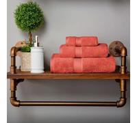 Superior Set di 3 asciugamani in pile di cotone egiziano, include 1 bagno, 1 mano, 1 asciugamano per il viso/salvietta, asciugamani di lusso ultra morbidi, elementi essenziali in peluche spesso, bagno