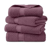 Superior Set di 4 asciugamani da bagno in pile di cotone egiziano, asciugamani ultra morbidi di lusso, essenziali in peluche spesso, assorbenti pesanti, bagno per gli ospiti, hotel, spa, bagno di casa