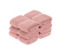 Superior Set di 6 Asciugamani per Il Viso in Cotone Egiziano, 900 g, Colore: Rosa