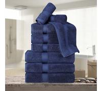 SUPERIOR Set di 9 asciugamani in cotone egiziano, include 3 asciugamani da bagno, 3 mani, 3 asciugamani per il viso/salviette, asciugamani di lusso ultra morbidi, elementi essenziali in peluche