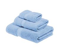 Superior - Set di Asciugamani, Cotone Egiziano, Blu Chiaro, 900 g, 3 Pezzi