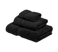 Superior - Set di Asciugamani, Cotone Egiziano, Nero, 900 g, 3 Pezzi