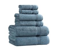 Superior - Set di asciugamani in cotone egiziano, 6 pezzi, zaffiro