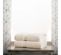 Superior - Set di Asciugamani in Cotone Egiziano 900 Grammi, 2 Pezzi, Crema