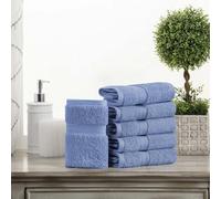 Superior Set di asciugamani in cotone egiziano massiccio, 50,8 x 76,2 cm, blu denim, 4 pezzi