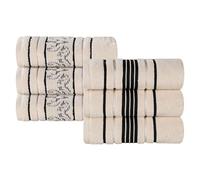 Superior Set di asciugamani in cotone, piccoli asciugamani, morbidi e assorbenti per il bagno, elementi essenziali per la casa, spa, salone, hotel, cucina, lusso ad asciugatura rapida, set da 6 pezzi,