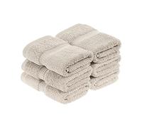 Superior - Set di Asciugamani per Il Viso, Cotone Egiziano, Pietra, 900 g, 6 Pezzi