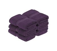 Superior - Set di Asciugamani per Il Viso, Cotone Egiziano, Prugna, 900 g, 6 Pezzi