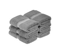 Superior - Set di Asciugamani per Il Viso in Cotone Egiziano 900 Grammi, 6 Pezzi, Antracite