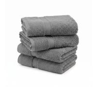 Superior - Set di Asciugamani per Le Mani in Cotone Egiziano 900 Grammi, 4 Pezzi, Antracite